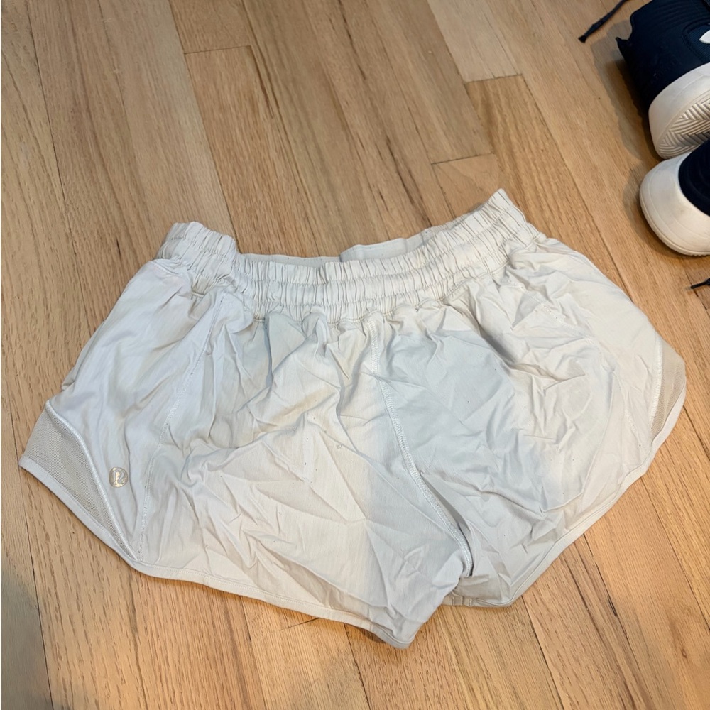 Lululemon White Athletic Shorts
